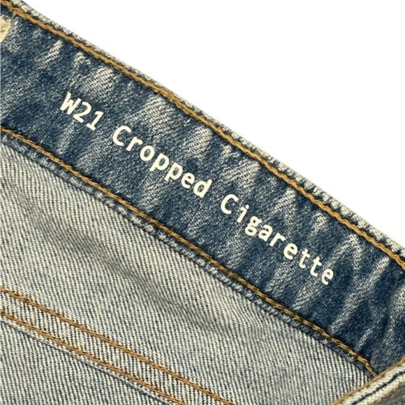 MaxMara Weekend high rise light wash cropped cigarette jean size 12 - Picture 6 of 8